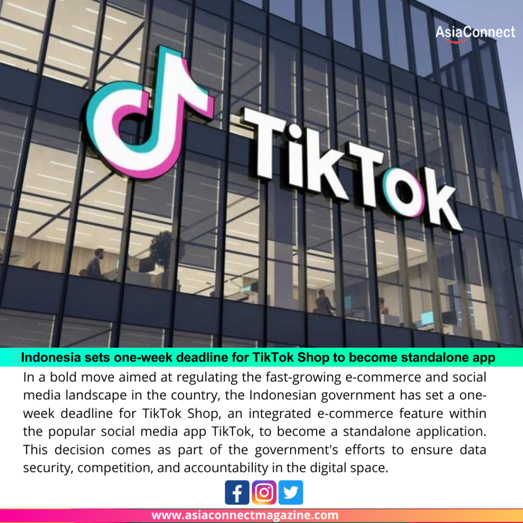 Indonesia sets one-week deadline for TikTok Shop to become standalone app
