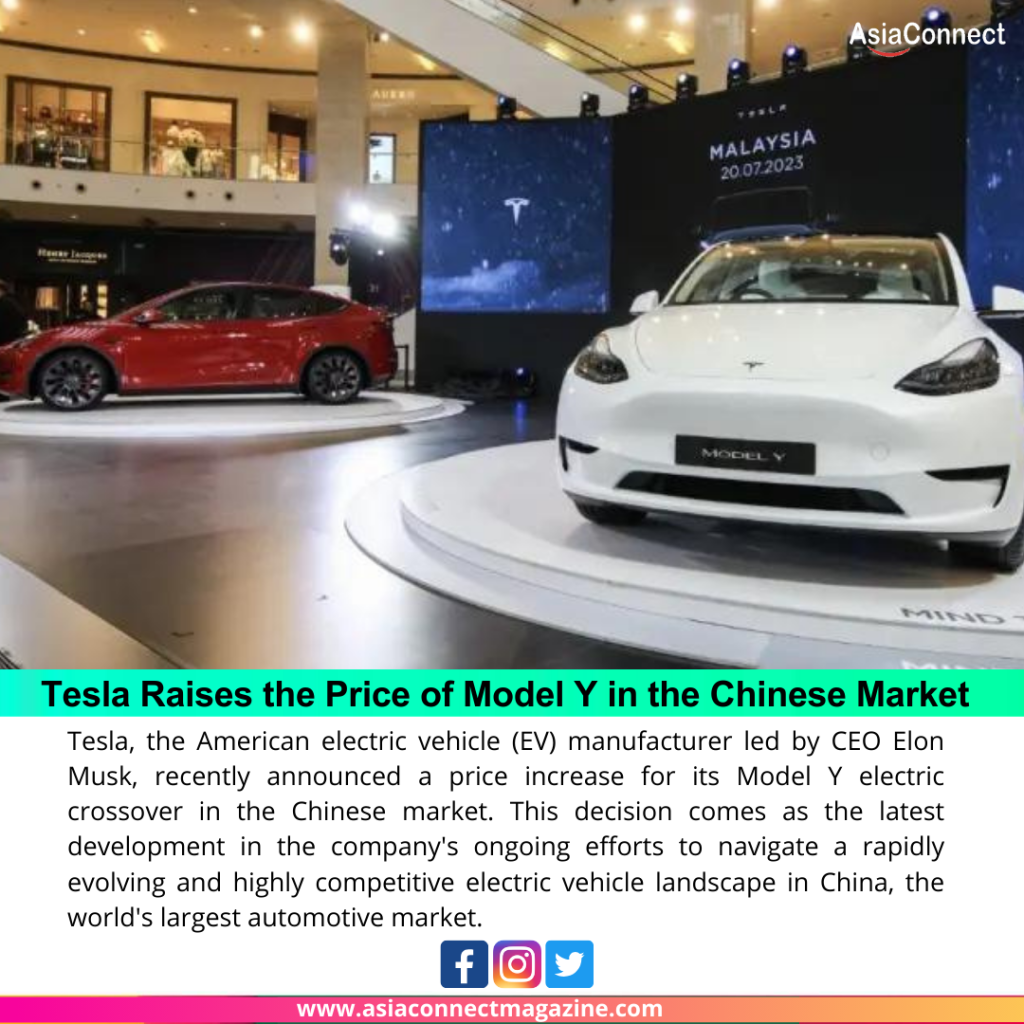 Tesla Raises the Price of Model Y in the Chinese Market