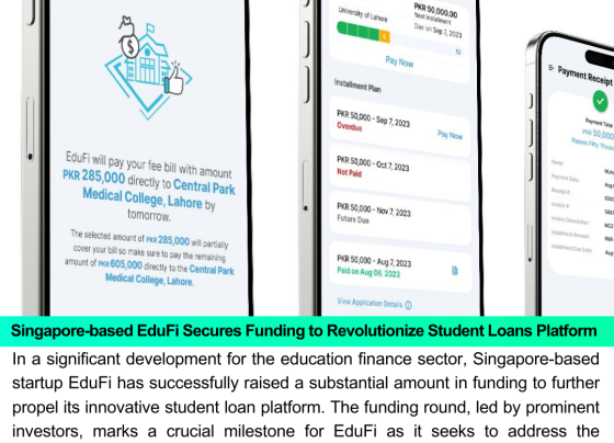 In a significant development for the education finance sector, Singapore-based startup EduFi has successfully raised a substantial amount in funding to further propel its innovative student loan platform. The funding round, led by prominent investors, marks a crucial milestone for EduFi as it seeks to address the evolving needs of students and reshape the landscape of student financing.