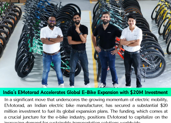 India’s EMotorad Accelerates Global E-Bike Expansion with $20M Investment