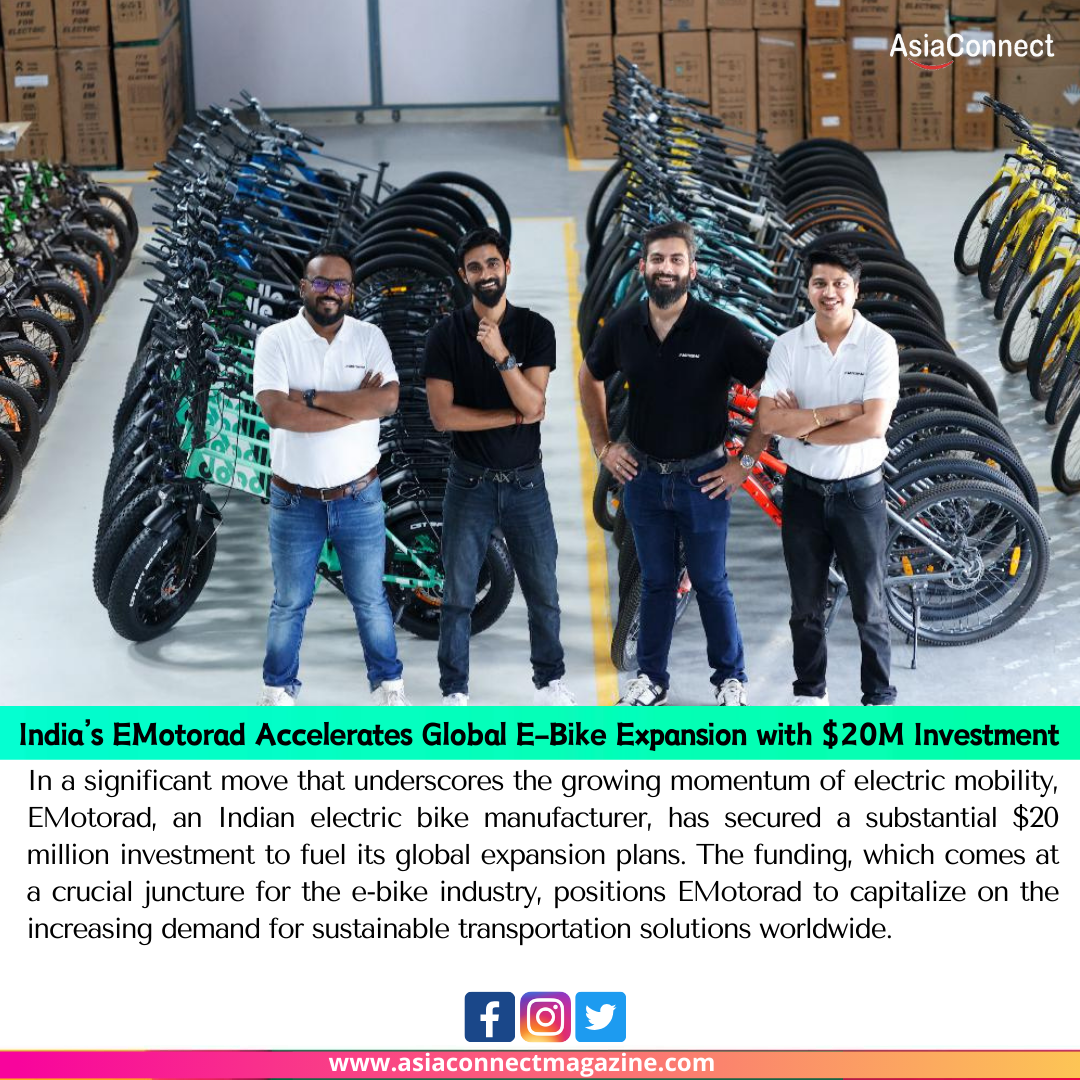 India’s EMotorad Accelerates Global E-Bike Expansion with $20M Investment