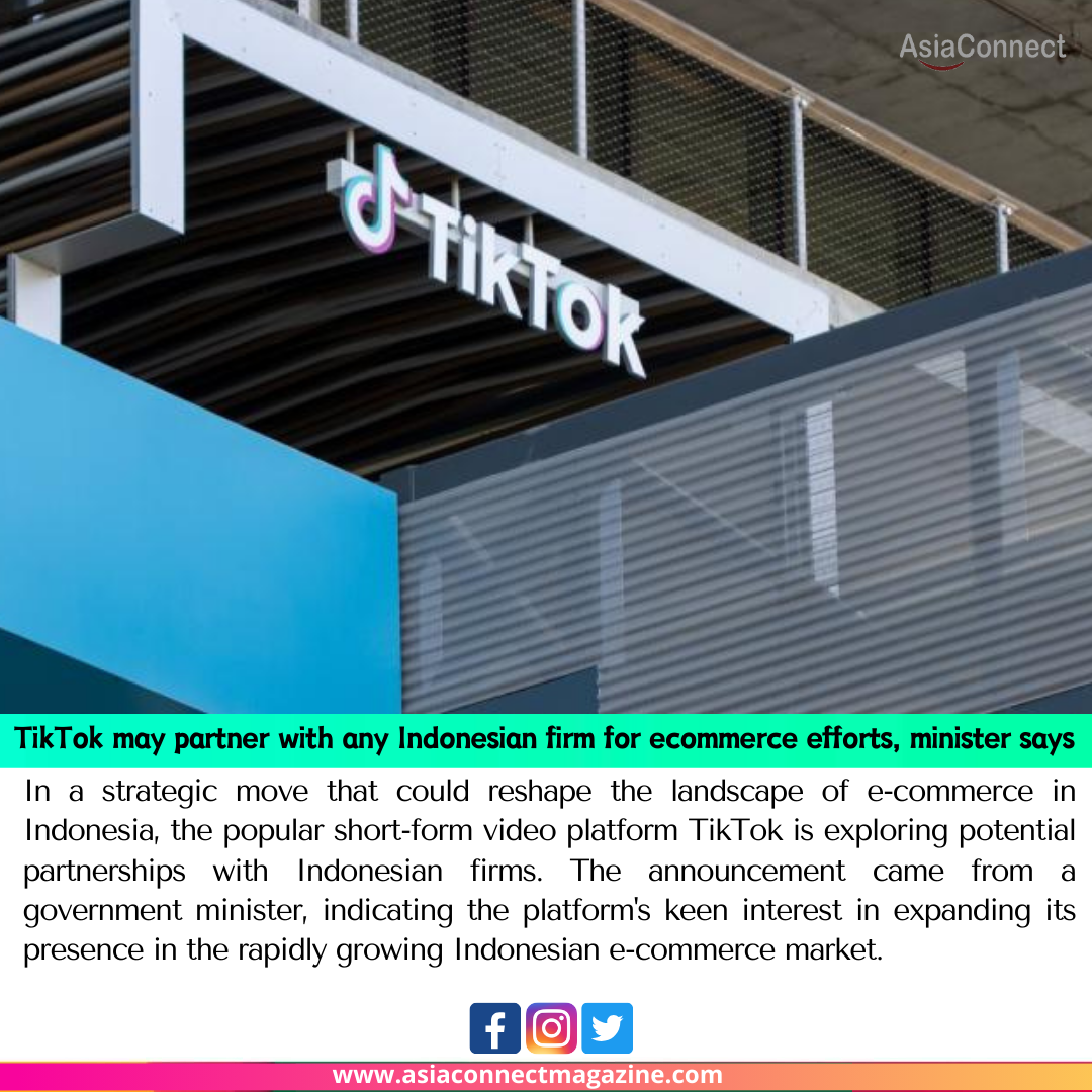 TikTok may partner with any Indonesian firm for ecommerce efforts, minister says