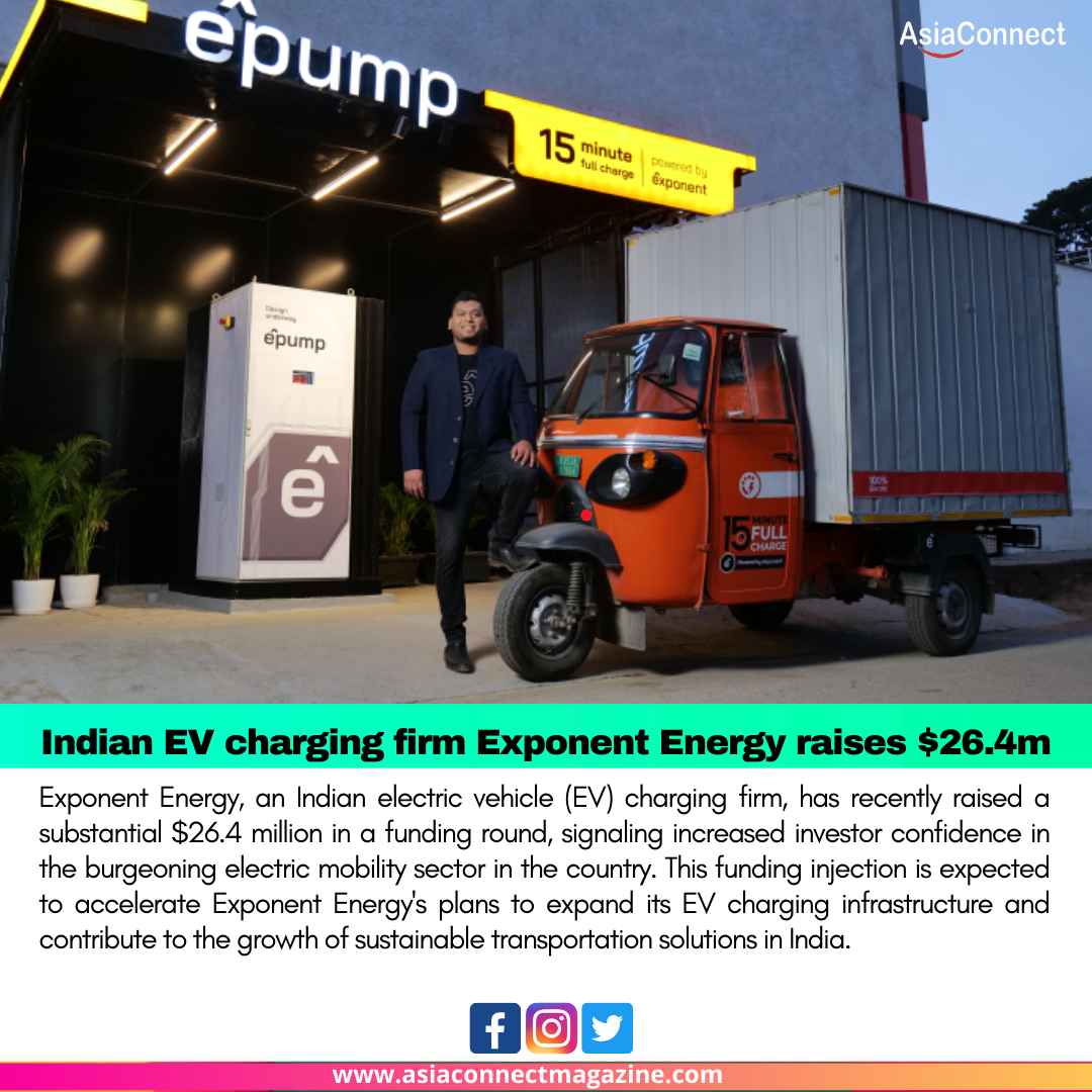 Indian EV charging firm Exponent Energy raises $26.4m