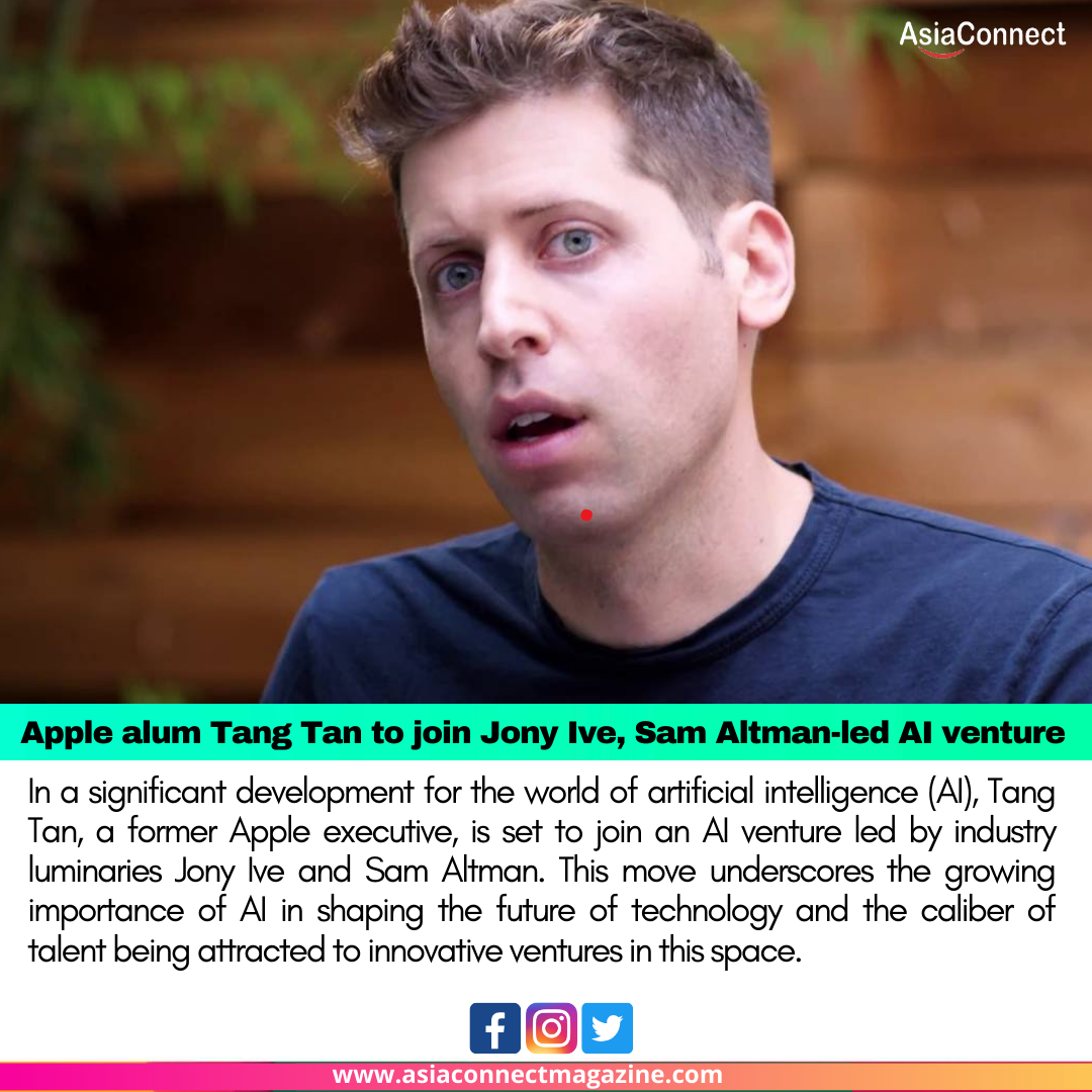 Apple alum Tang Tan to join Jony Ive, Sam Altman-led AI venture