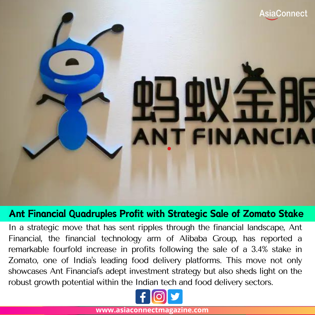 Ant Financial Quadruples Profit with Strategic Sale of Zomato Stake