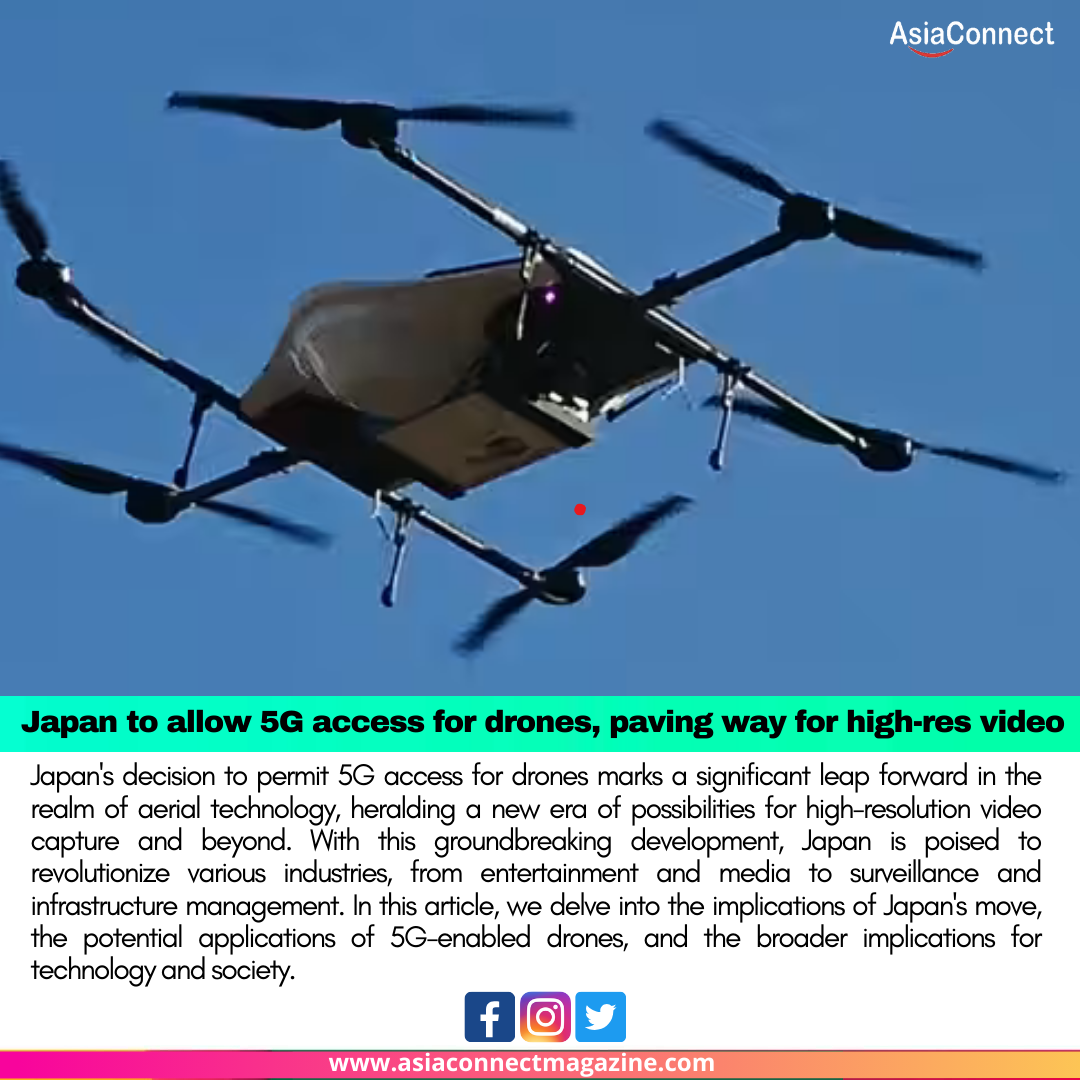 Japan’s 5G Access for Drones: Pioneering High-Resolution Video and Beyond