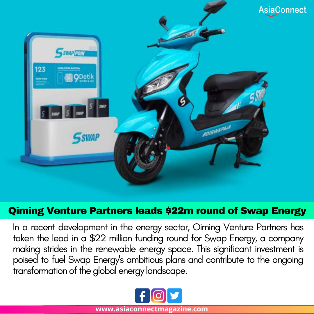 Qiming Venture Partners leads $22m round of Swap Energy