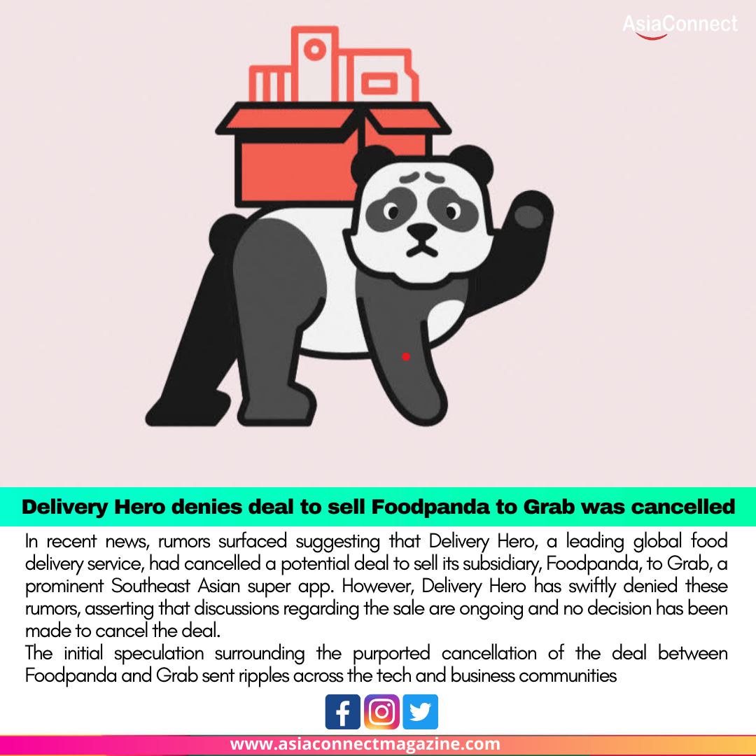 Delivery Hero denies deal to sell Foodpanda to Grab was cancelled