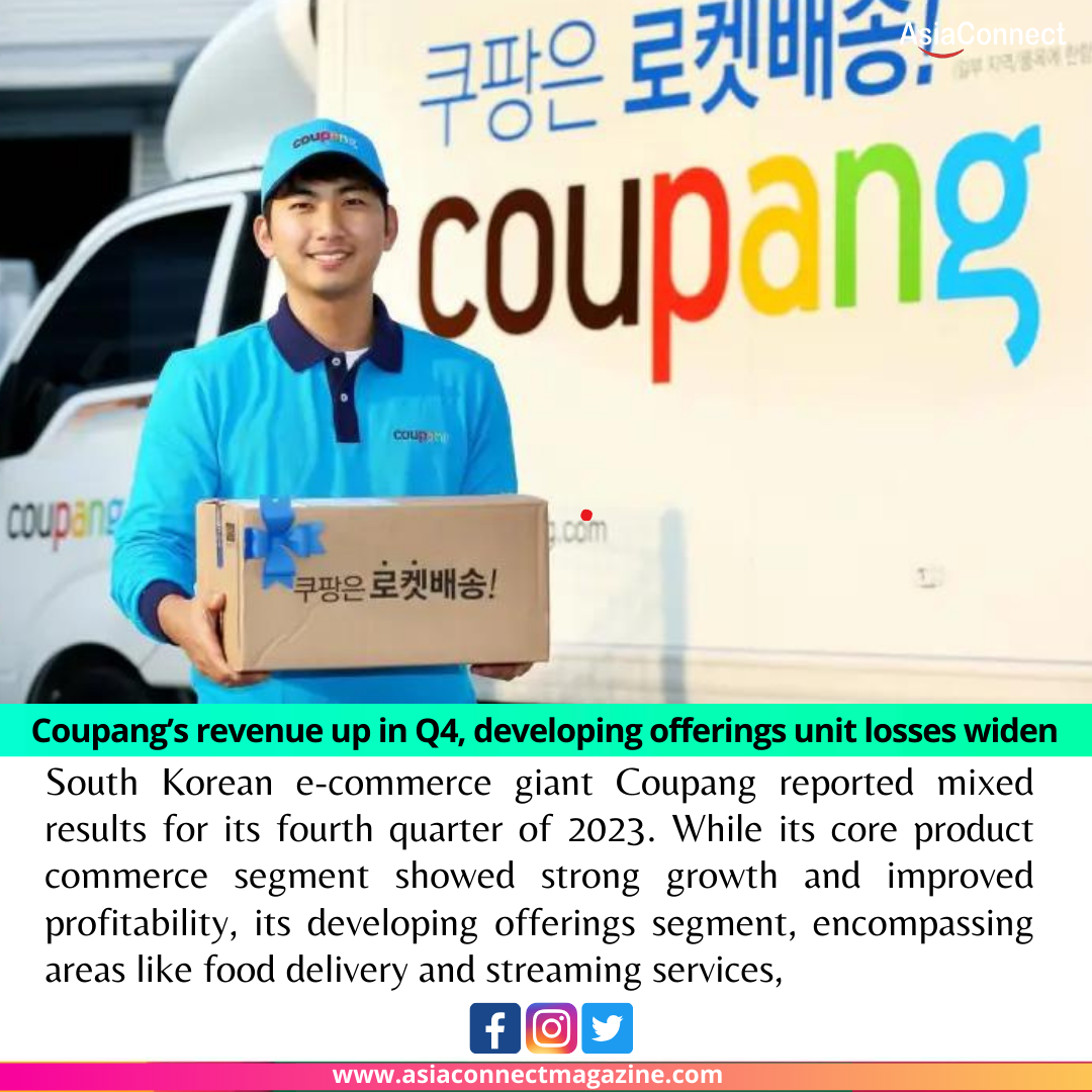 Coupang’s revenue up in Q4, developing offerings unit losses widen