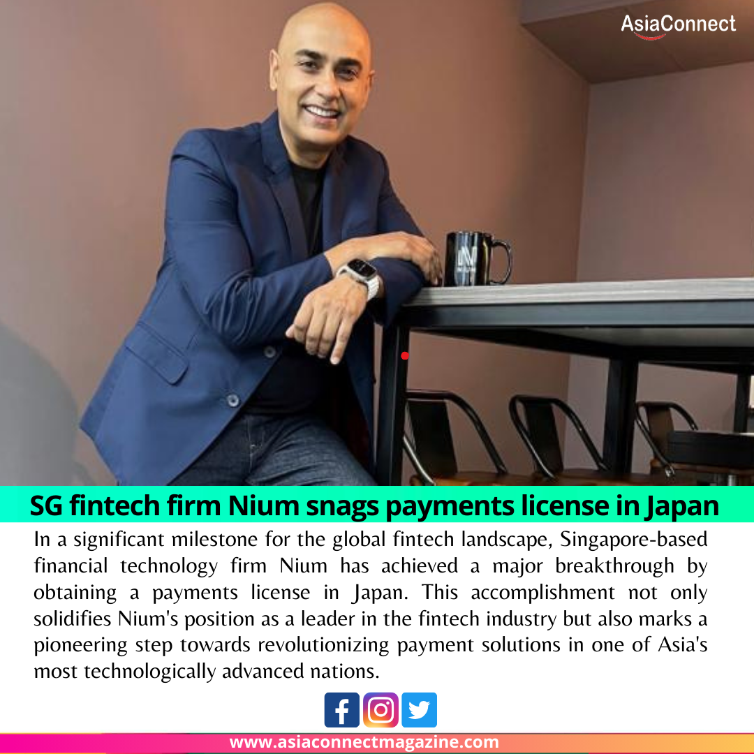 SG fintech firm Nium snags payments license in Japan