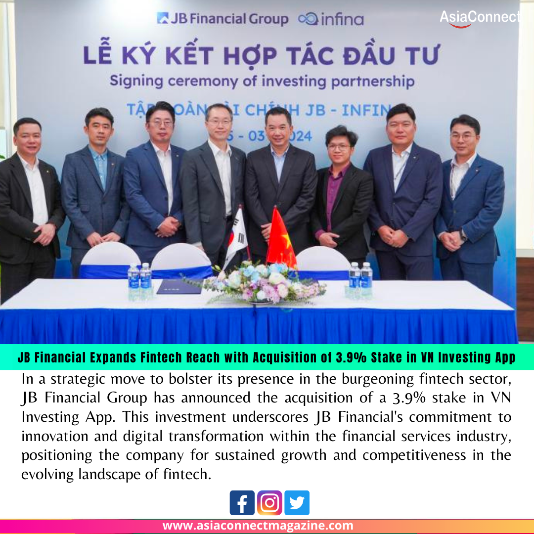 JB Financial Expands Fintech Reach with Acquisition of 3.9% Stake in VN Investing App