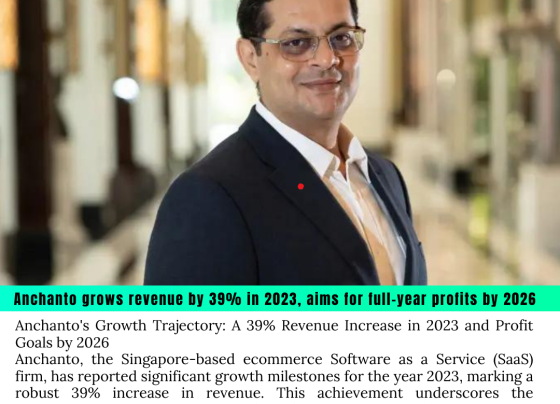 Anchanto's Growth Trajectory: A 39% Revenue Increase in 2023 and Profit Goals by 2026
