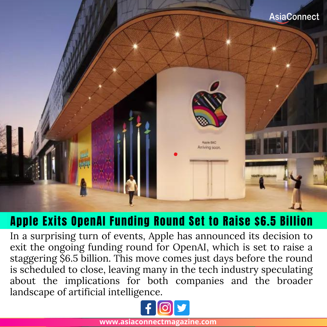 Apple Exits OpenAI Funding Round Set to Raise $6.5 Billion