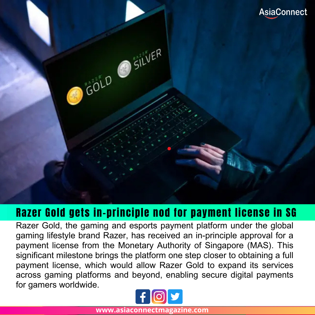 Razer Gold Receives In-Principle Approval for Payment License in Singapore