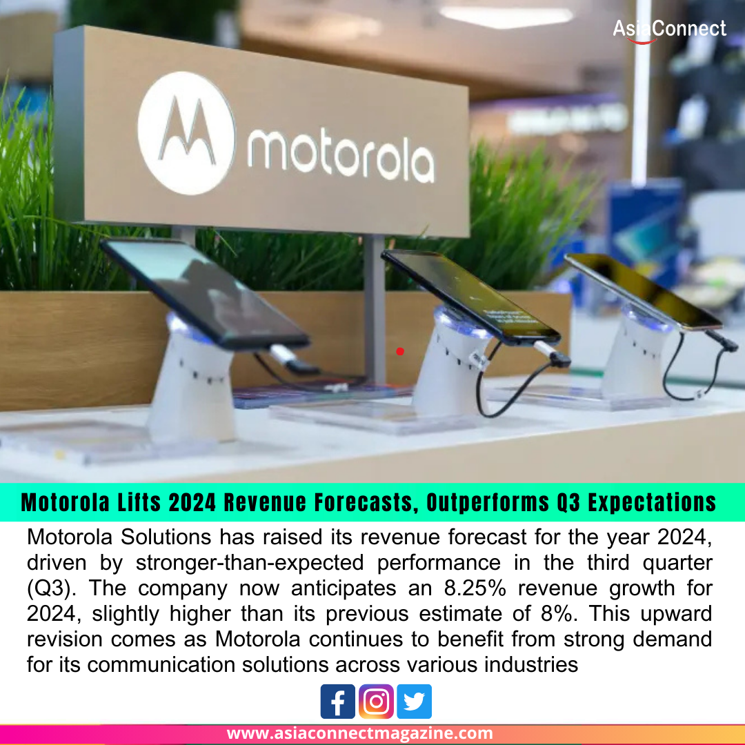 Motorola Lifts 2024 Revenue Forecasts, Outperforms Q3 Expectations