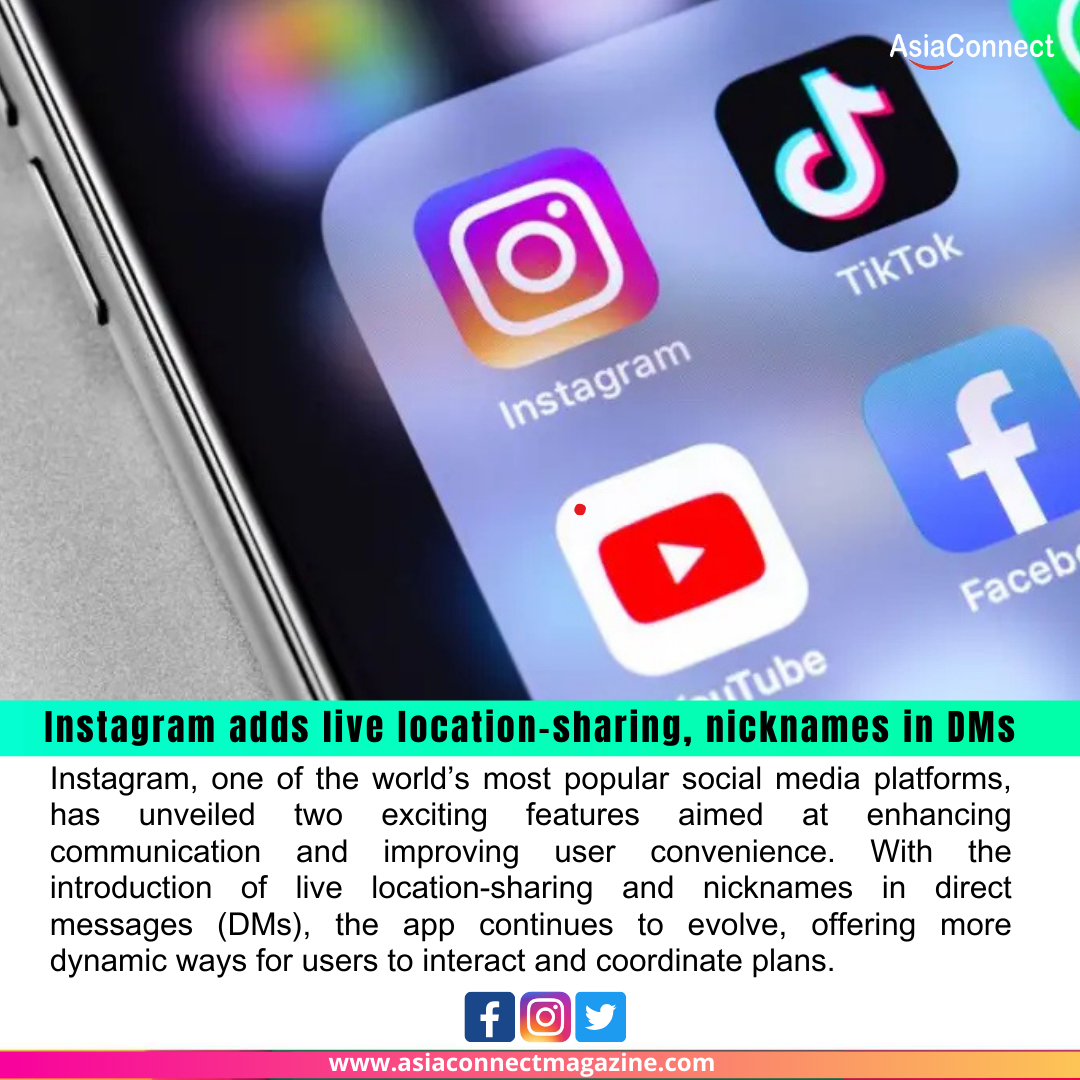 Instagram Introduces Live Location-Sharing and Nicknames in DMs to Enhance User Interaction
