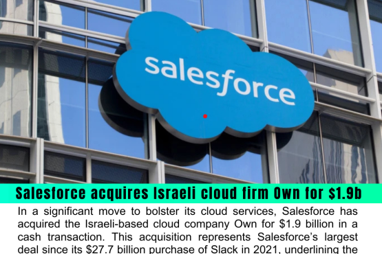 Salesforce acquires Israeli cloud firm Own for $1.9b