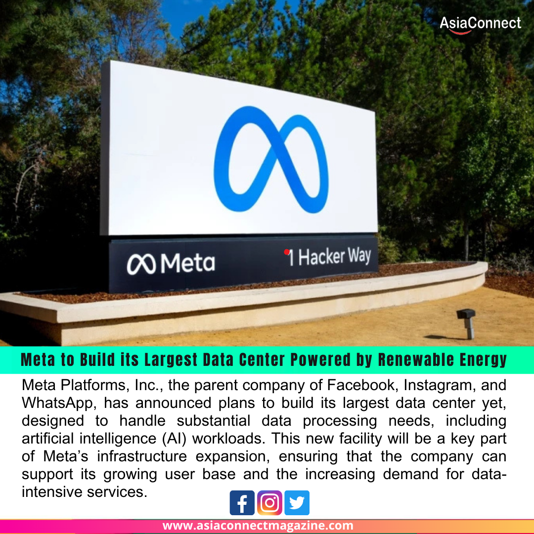 Meta to Build its Largest Data Center Powered by Renewable Energy