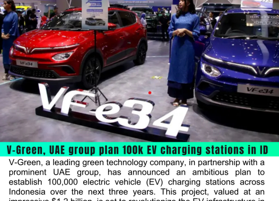 V-Green and UAE Group Plan 100k EV Charging Stations in Indonesia: A $1.2 Billion Investment