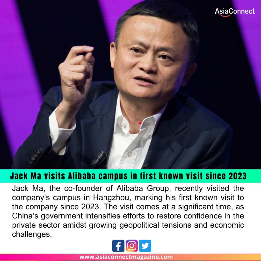 Jack Ma visits Alibaba campus in first known visit since 2023