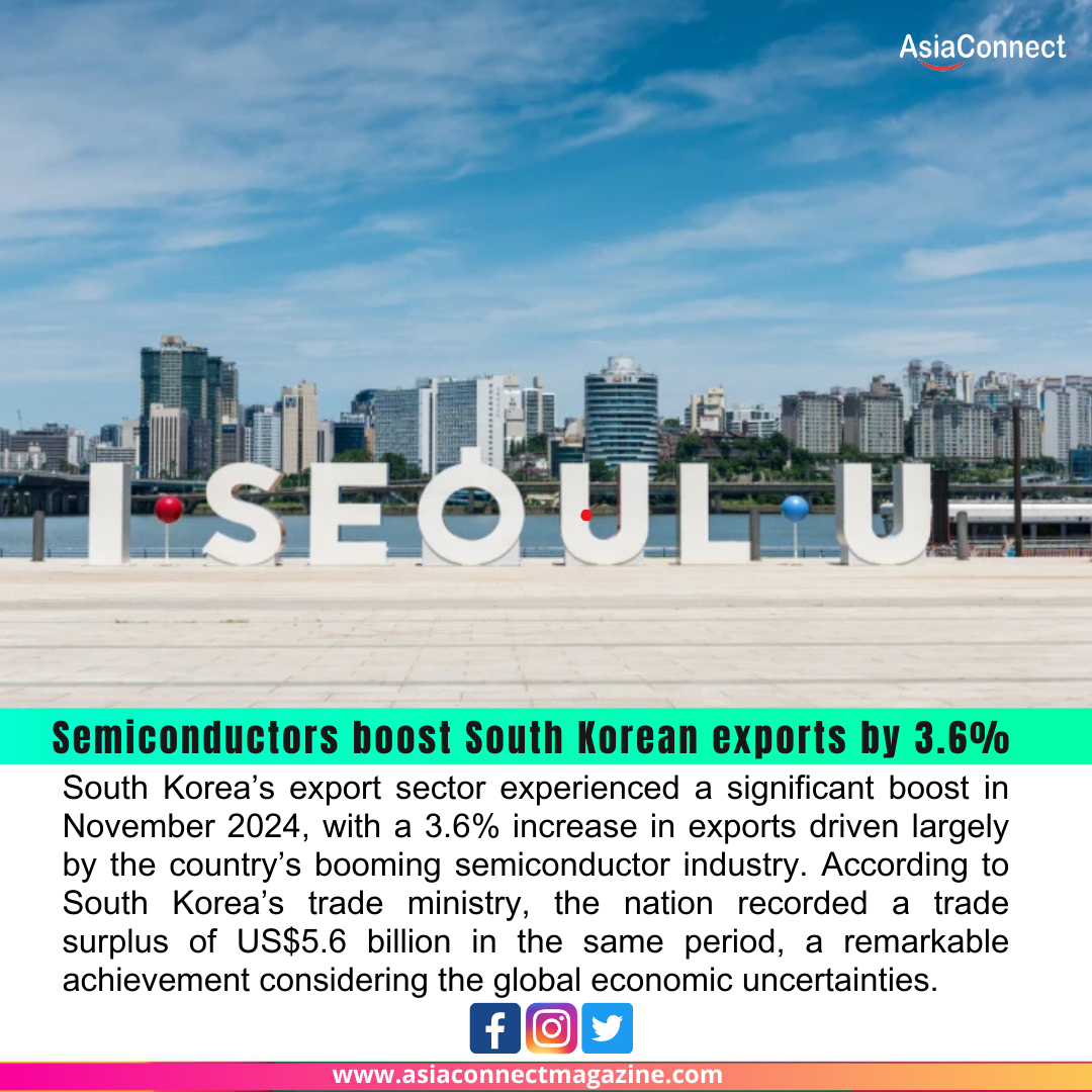 Semiconductors Drive South Korean Exports to New Heights, Leading to Trade Surplus