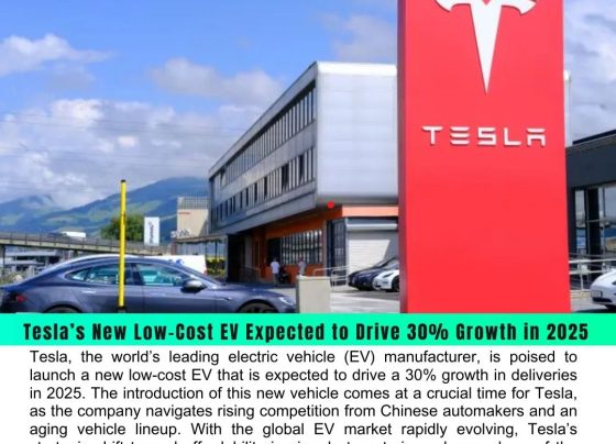 Tesla’s New Low-Cost EV Expected to Drive 30% Growth in 2025