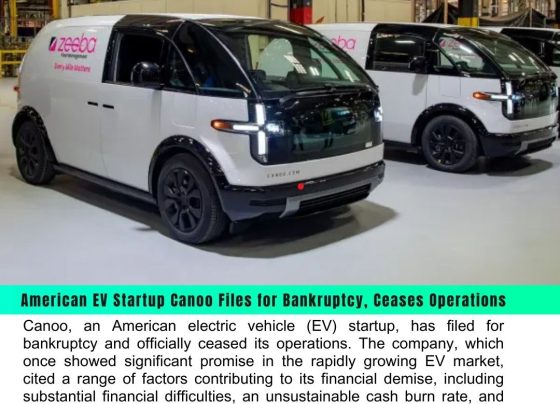 American EV Startup Canoo Files for Bankruptcy, Ceases Operations