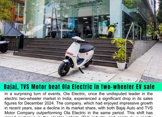 Bajaj and TVS Motor Outperform Ola Electric in Two-Wheeler EV Sales in December