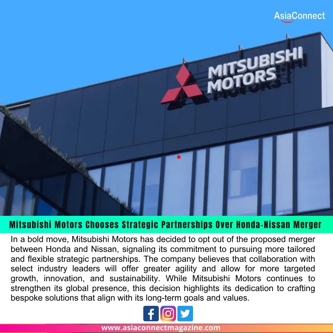 Mitsubishi Motors Opts Out of Honda-Nissan Merger, Prefers Strategic Partnerships