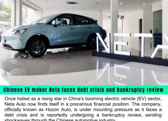 Chinese EV Maker Neta Faces Debt Crisis and Bankruptcy Review Amid Plunging Sales