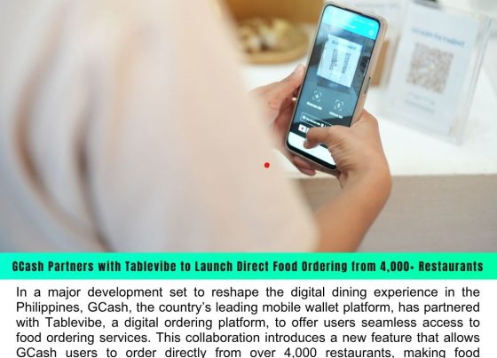 GCash Partners with Tablevibe to Launch Direct Food Ordering from 4,000+ Restaurants