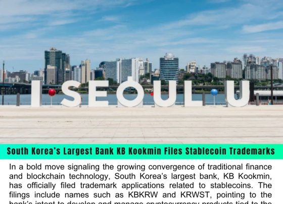 South Korea’s Largest Bank KB Kookmin Files Stablecoin Trademarks: What It Means for the Crypto Industry