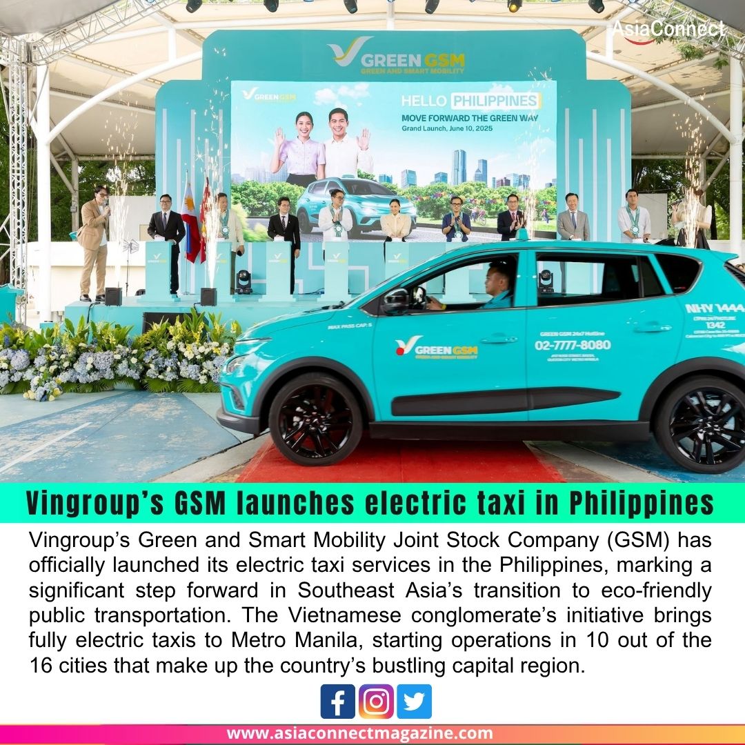 Vingroup’s GSM Launches Electric Taxi Service in the Philippines, Paving the Way for Green Urban Transport
