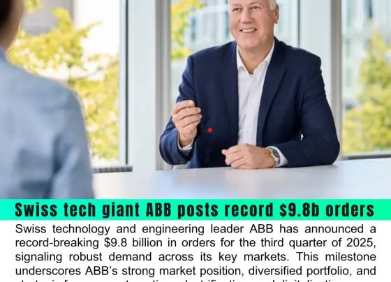 ABB Reports Record $9.8 Billion in Orders for Q3 2025, Eyes Steady Growth Ahead