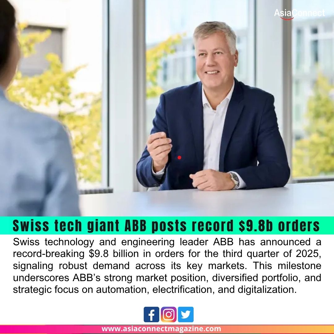 ABB Reports Record $9.8 Billion in Orders for Q3 2025, Eyes Steady Growth Ahead