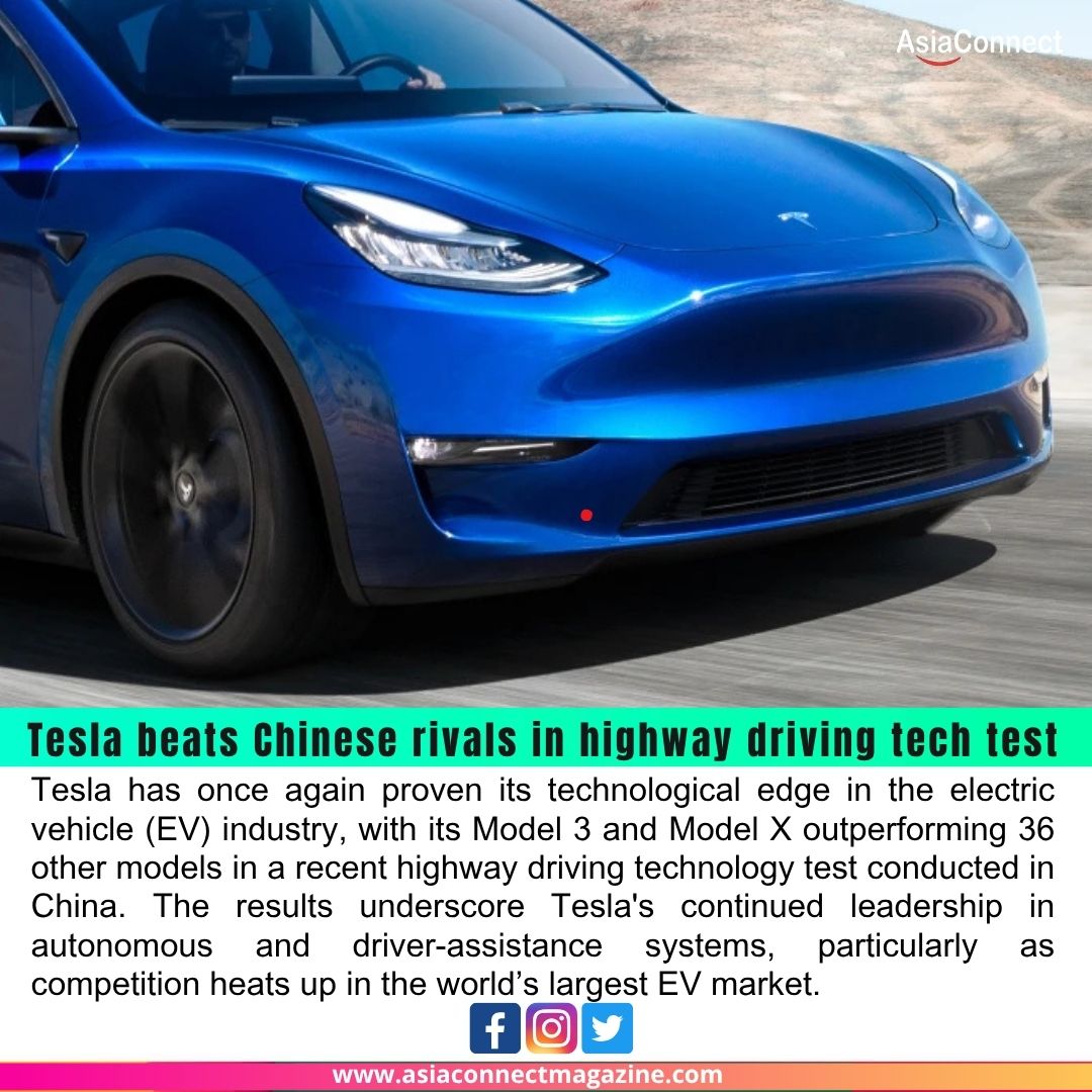Tesla Dominates Chinese Highway Driving Tech Test, Outperforming 36 Rivals
