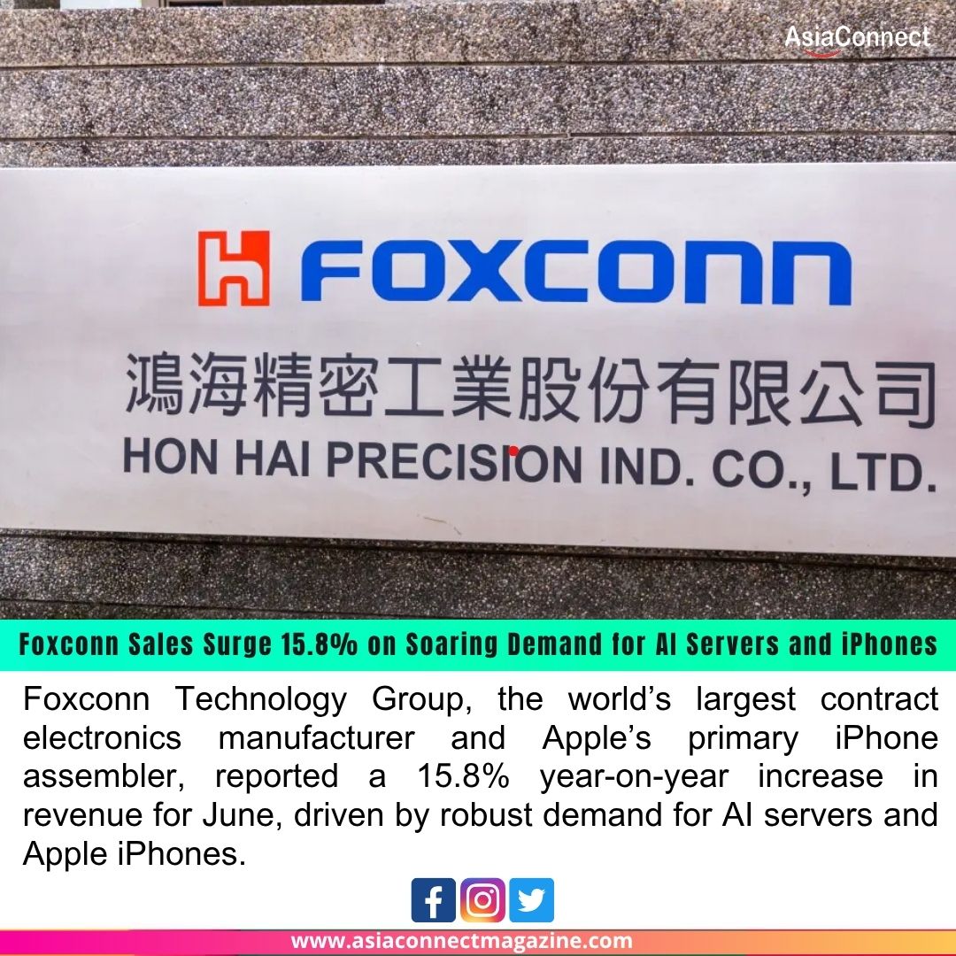Foxconn Sales Surge 15.8% on Soaring Demand for AI Servers and iPhones