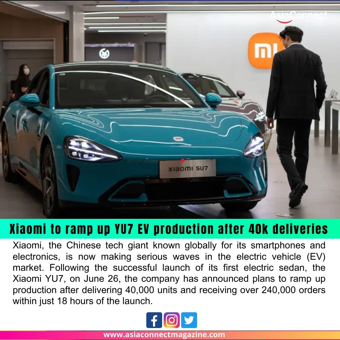 Xiaomi to Ramp Up YU7 EV Production After 40,000 Deliveries and 240K Orders in Just 18 Hours