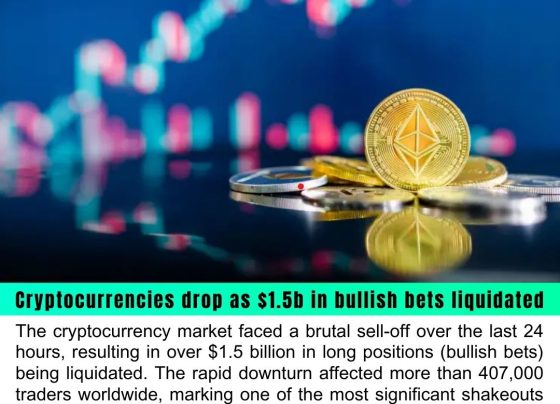 Crypto Market Crash: $1.5 Billion in Bullish Bets Liquidated as Over 400,000 Traders Wiped Out