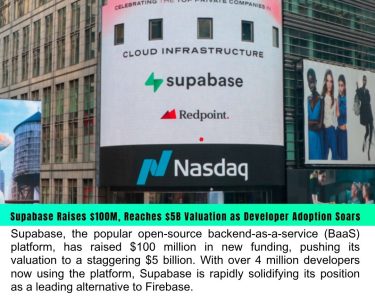 Supabase Raises $100M, Reaches $5B Valuation as Developer Adoption Soars