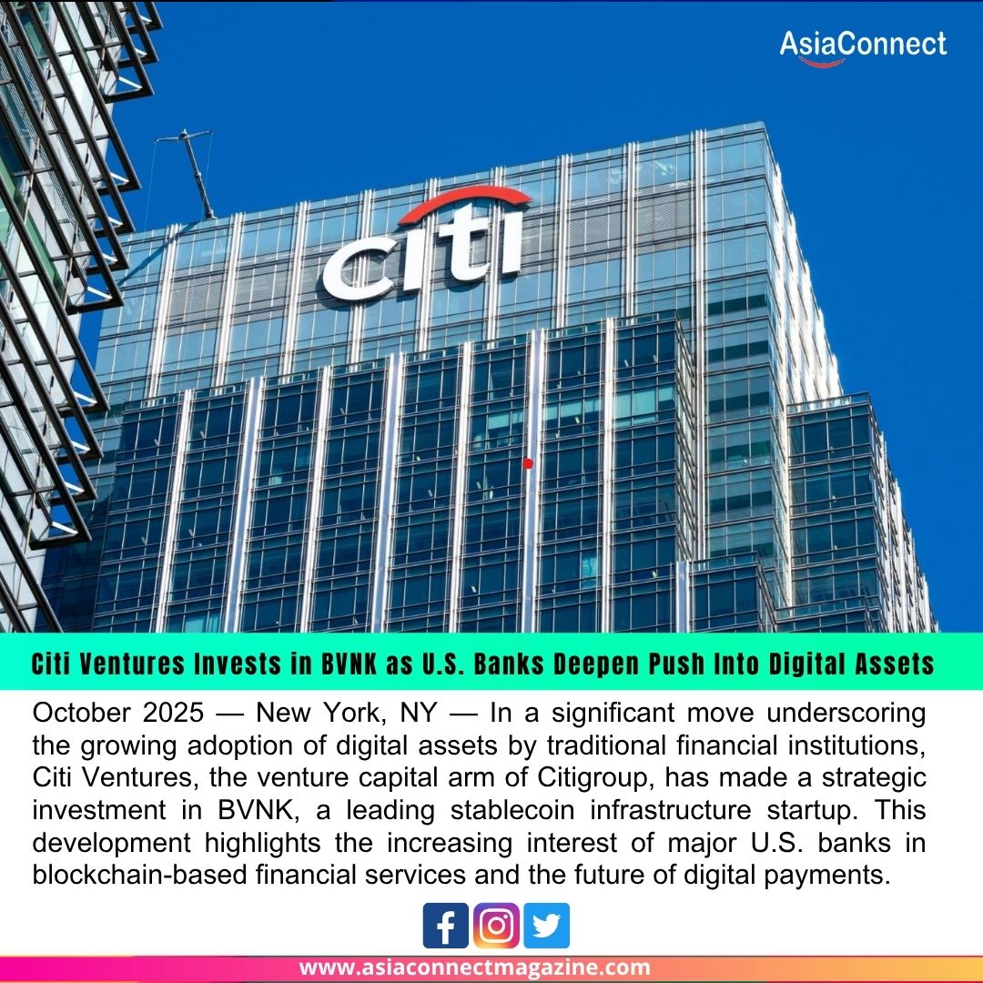 Citi Ventures Invests in BVNK as U.S. Banks Deepen Push Into Digital Assets